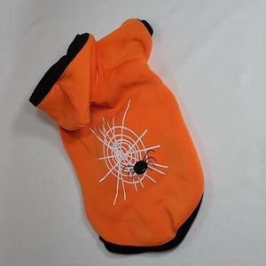 LED flashing spider + web hoodie Halloween dog costume M
